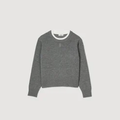 Maglione Con Colletto A Contrasto