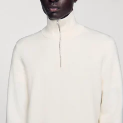 Maglione Con Collo Alto E Chiusura A Zip