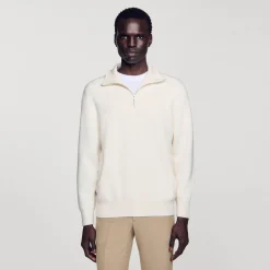 Maglione Con Collo Alto E Chiusura A Zip
