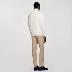 Maglione Con Collo Alto E Chiusura A Zip