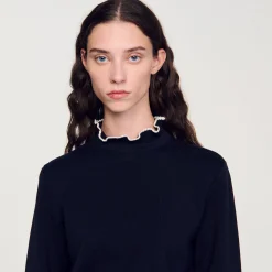 Maglione Con Collo Arricciato