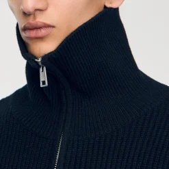 Maglione Con Collo Con Zip