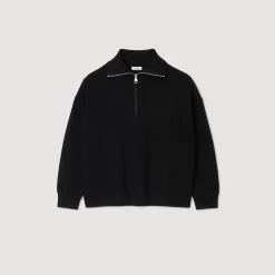 Maglione Con Collo Con Zip