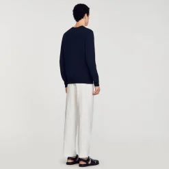 Maglione Con Fiore In Jacquard