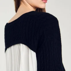 Maglione Corto In Cashmere E Lana