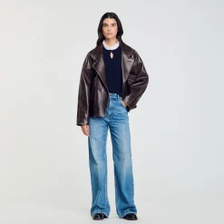 Maglione In Lana E Cashmere Con Volant