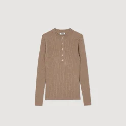 Maglione In Maglia A Coste
