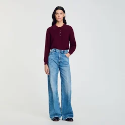 Maglione Ritorto Con Colletto A Polo