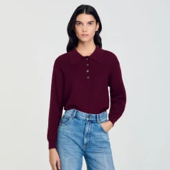 Maglione Ritorto Con Colletto A Polo