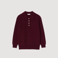 Maglione Ritorto Con Colletto A Polo