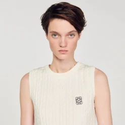Maglione Senza Maniche In Maglia