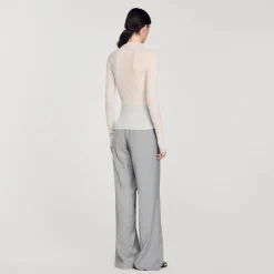 Maglione Trasparente Glitterato
