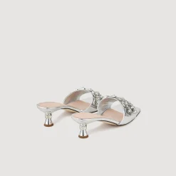 Mules In Pelle Metallizzata