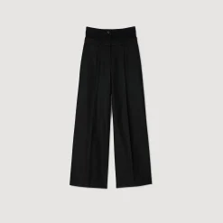 Pantaloni A Righe Con Doppia Vita