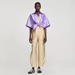 Pantaloni Cargo Satinati