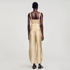 Pantaloni Cargo Satinati