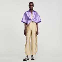 Pantaloni Cargo Satinati