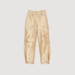 Pantaloni Cargo Satinati
