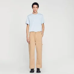 Pantaloni Carpenter In Tela Di Cotone