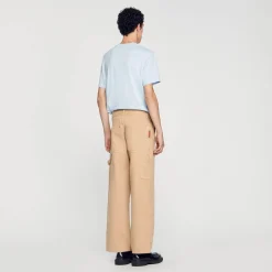 Pantaloni Carpenter In Tela Di Cotone