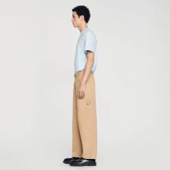 Pantaloni Carpenter In Tela Di Cotone