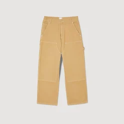 Pantaloni Carpenter In Tela Di Cotone