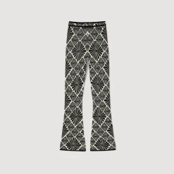 Pantaloni Con Fiori In Jacquard