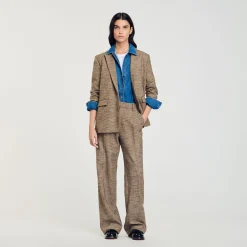 Pantaloni Con Motivo Pied De Poule