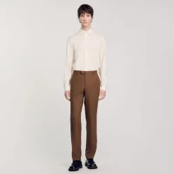Pantaloni Da Abito In Lana