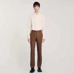 Pantaloni Da Abito In Lana