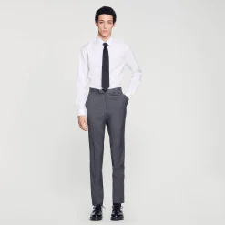 Pantaloni Da Abito In Lana