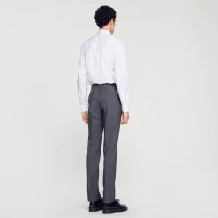 Pantaloni Da Abito In Lana