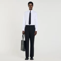 Pantaloni Da Abito In Lana