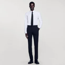 Pantaloni Da Completo Classici In Lana
