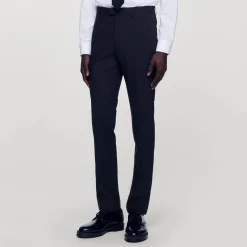 Pantaloni Da Completo Classici In Lana