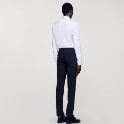 Pantaloni Da Completo Classici In Lana