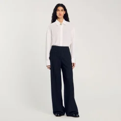 Pantaloni Dritti A Righine