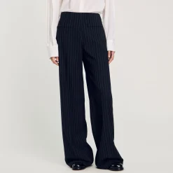 Pantaloni Dritti A Righine