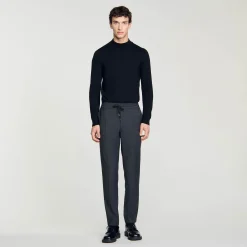 Pantaloni Dritti Elasticizzati