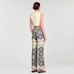 Pantaloni Fluidi Con Stampa