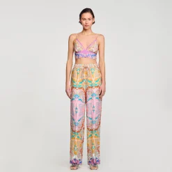 Pantaloni Fluidi Con Stampa