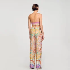 Pantaloni Fluidi Con Stampa