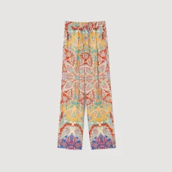Pantaloni Fluidi Con Stampa