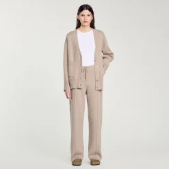 Pantaloni Glitterati In Maglia
