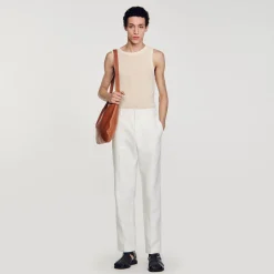 Pantaloni In Lino E Cotone