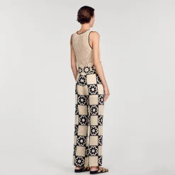 Pantaloni In Maglia Crochet