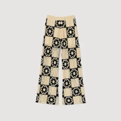 Pantaloni In Maglia Crochet