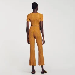 Pantaloni In Maglia Metallizzata