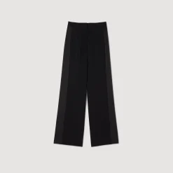 Pantaloni Larghi Fascia Laterale In Raso