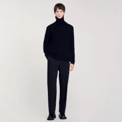 Pantaloni Larghi In Lana